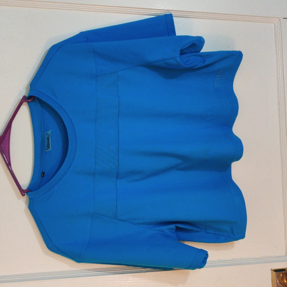 Gymshark Bright Blue Cropped Athletic Top